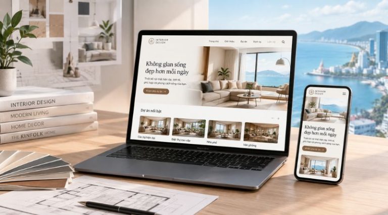 Dịch vụ thiết kế website công ty thiết kế nội thất tại Nha Trang
