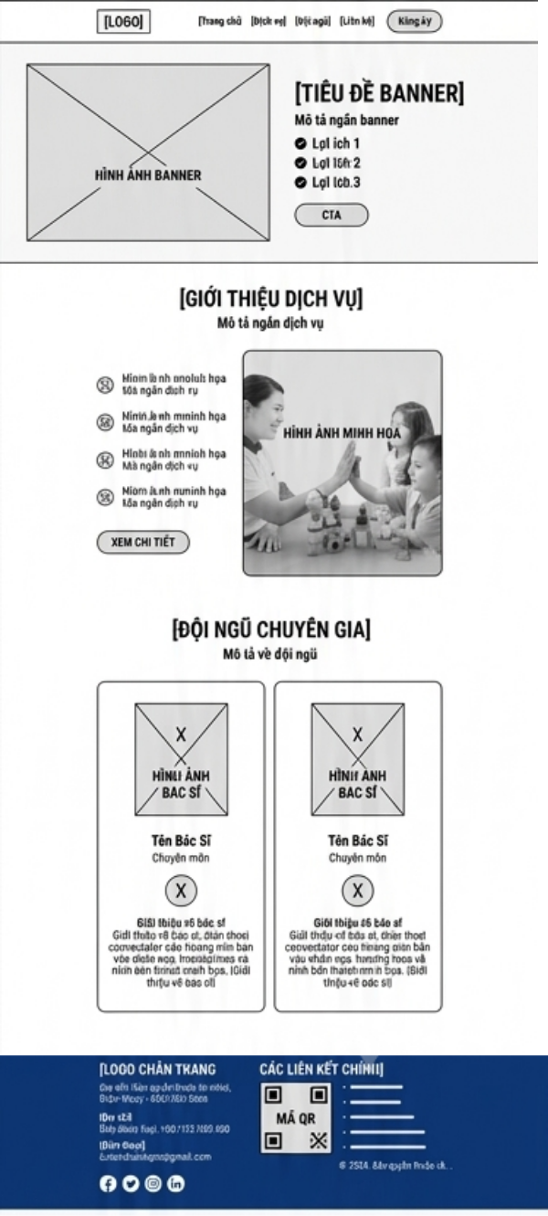 Mẫu trang hồ sơ bác sĩ và đội ngũ y tế