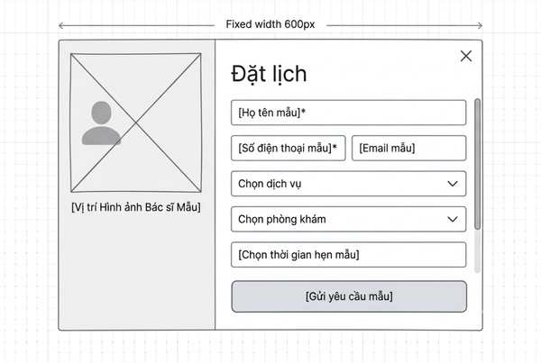 Mẫu trang đặt lịch khám online