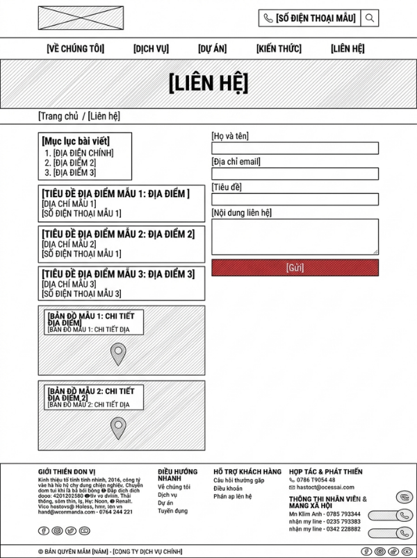 Mẫu trang liên hệ