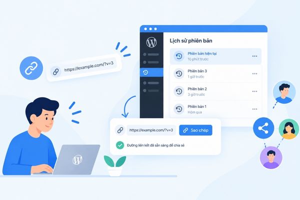 Chia sẻ đường liên kết tới từng phiên bản chỉnh sửa