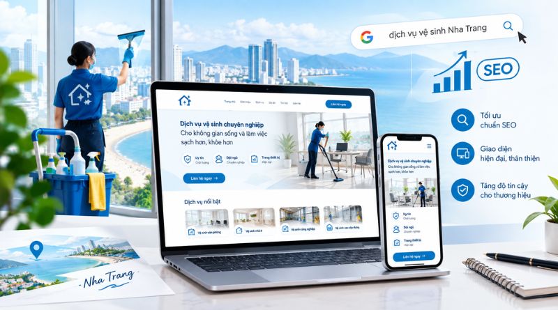 Dịch vụ thiết kế website công ty vệ sinh tại Nha Trang chuyên nghiệp, chuẩn SEO