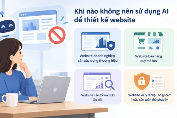 Khi nào không nên sử dụng AI để thiết kế website