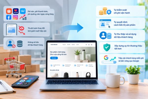 Vì sao website riêng là cần thiết khi kinh doanh online?